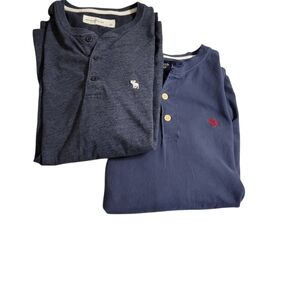 Abercrombie Soft A&F Tee Long Sleeve Blue Henleys